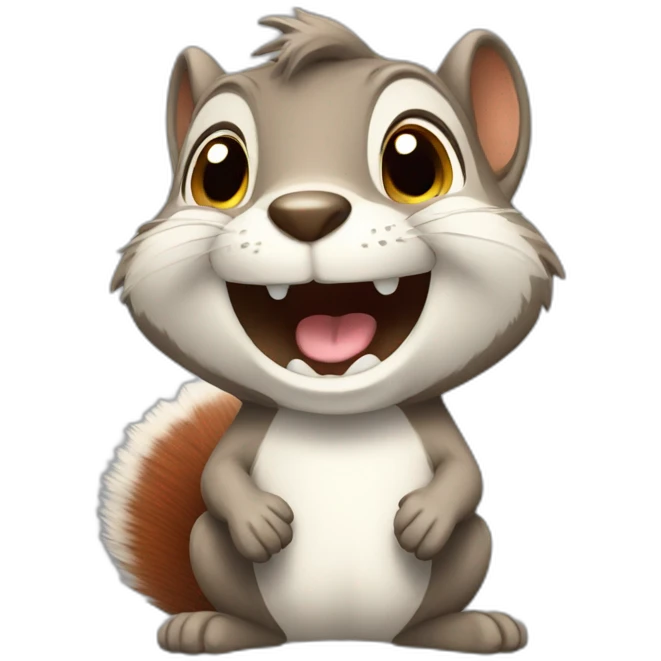 cheerful squirrel emoji