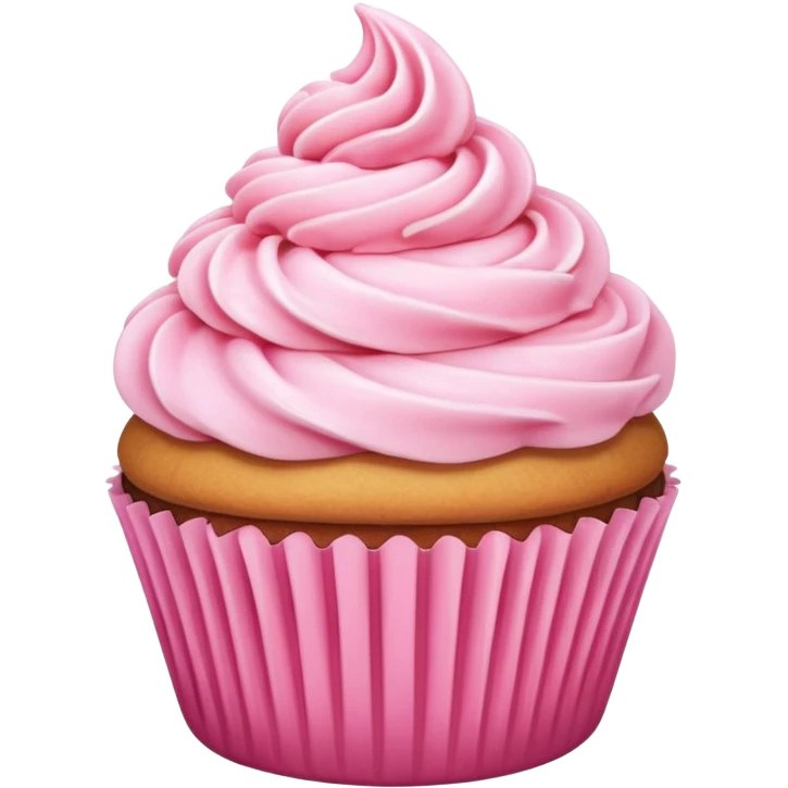 Cupcake with pink icing emoji