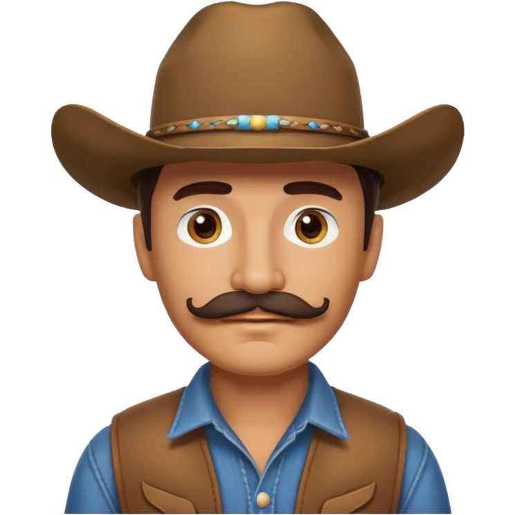 Cara de un vaquero guapo emoji