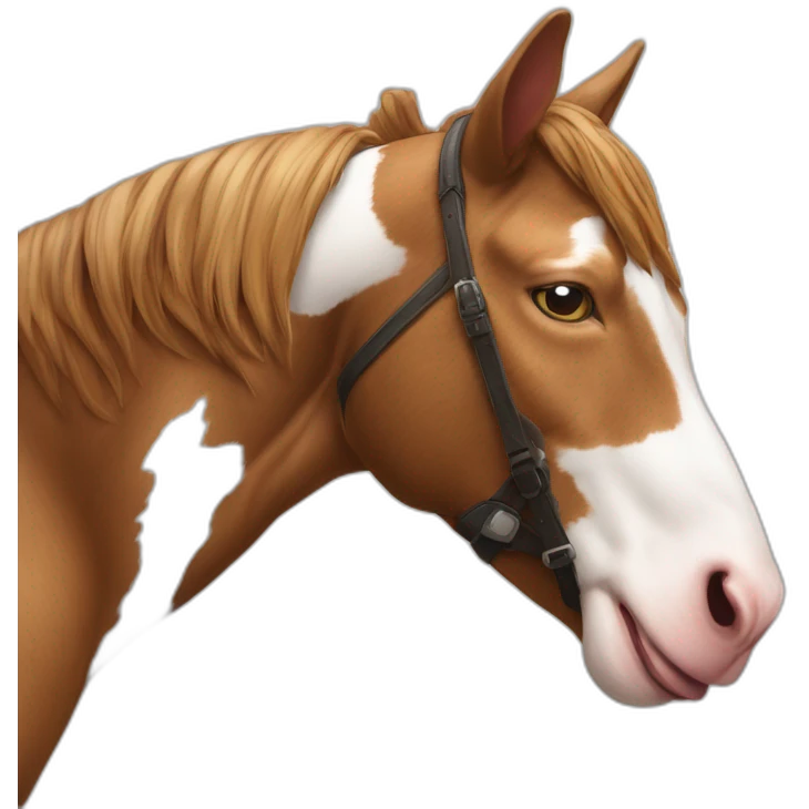 Je veux un coq sur un chat sur un chien sur un cheval emoji