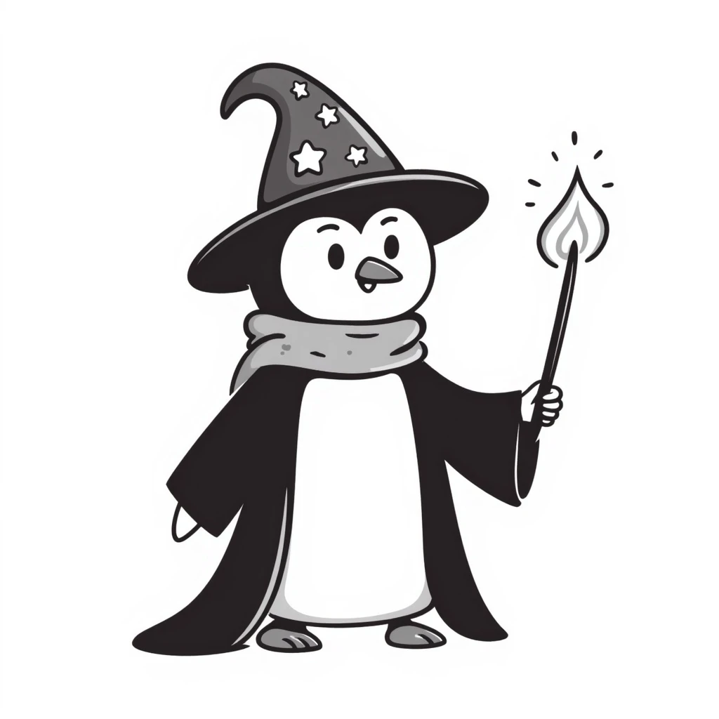 Penguin Wizard emoji