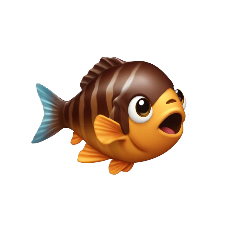 Poisson qui mange du chocolat emoji