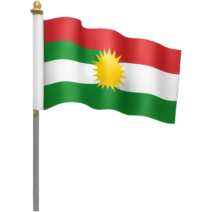 Kurdistan Flagge  emoji