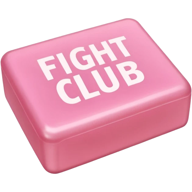 pink soap with "fight club" on it emoji