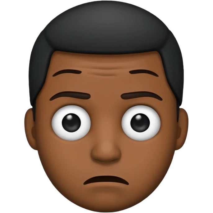 Black man emoji with a frown emoji