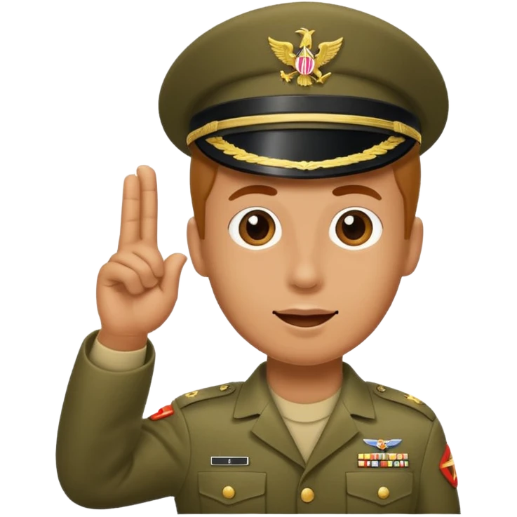 Penis doing army salute emoji
