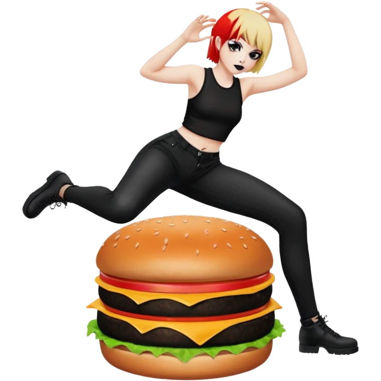 emo twerking on a burger cuh emoji