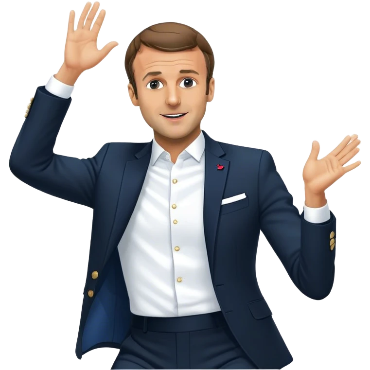 Macron et trompe qui dance emoji