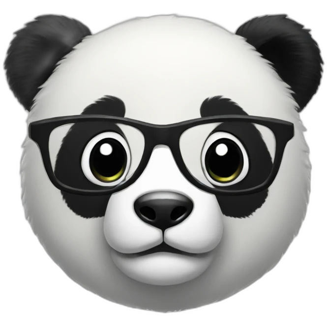 a nerdy panda emoji