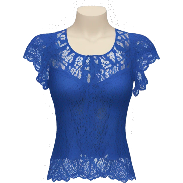 Royal blue lace top  emoji