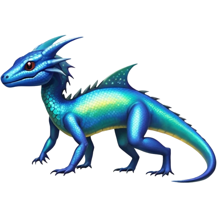 Colorful Shiny Exotic Amaura-Salandit-Aurorus-Fakémon-hybrid-creature (full body)  emoji