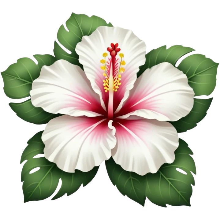 An white hibiscus emoji to copy and paste emoji