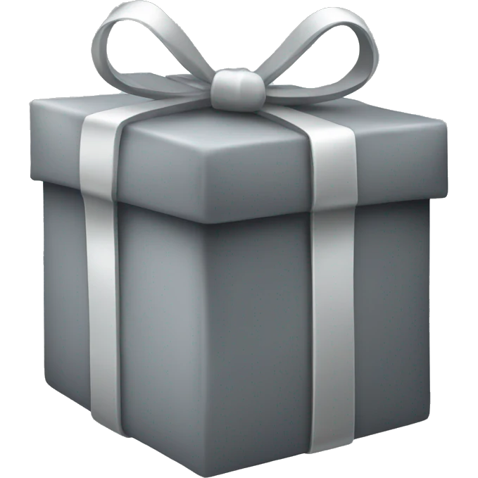Gray Christmas gift emoji