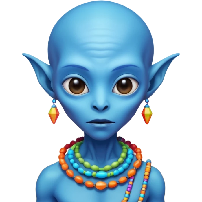 alien living in desert, colorful, accessories, just face  emoji