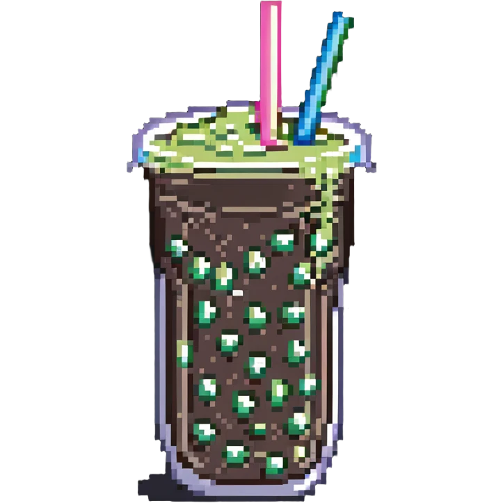 bubble tea with tapioca pearls emoji