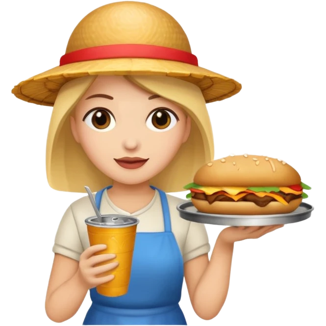 woman holding street food emoji