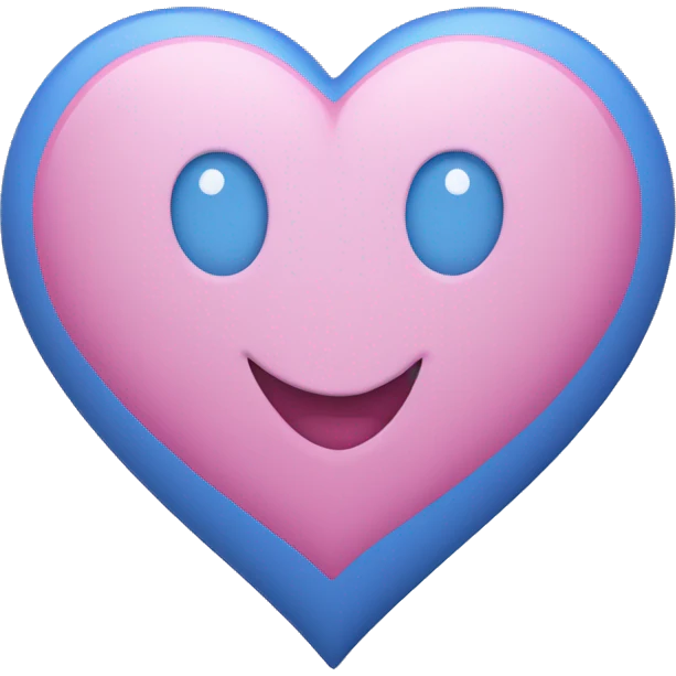 Blue and pink heart emoji