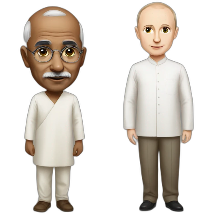 if gandhi changed his gender and had a baby with putin emoji