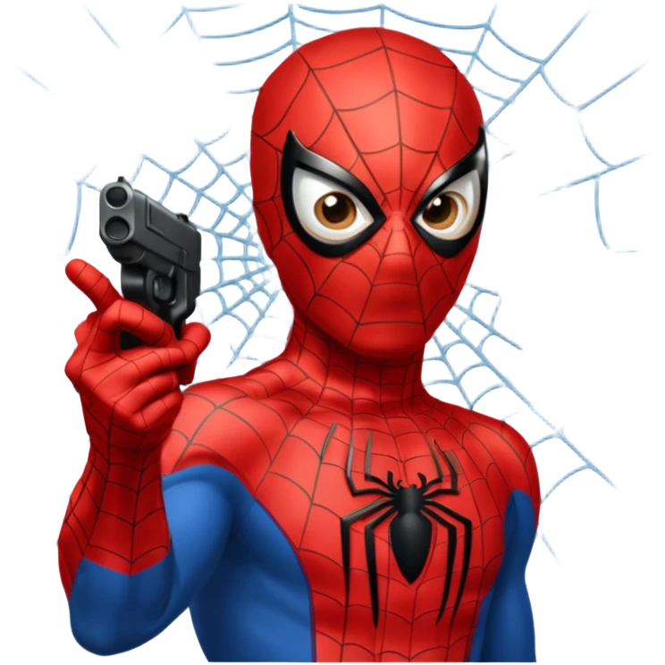 spiderman shooting web emoji