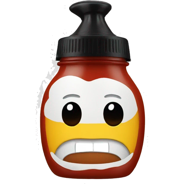 sauce bottle wearing a heinz hat emoji