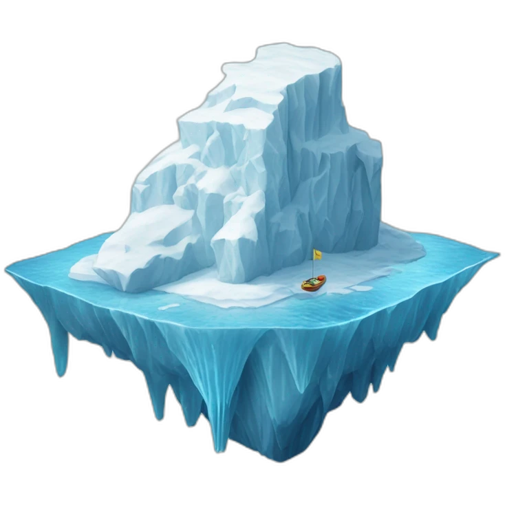 iceberg and rite on it ice romania emoji