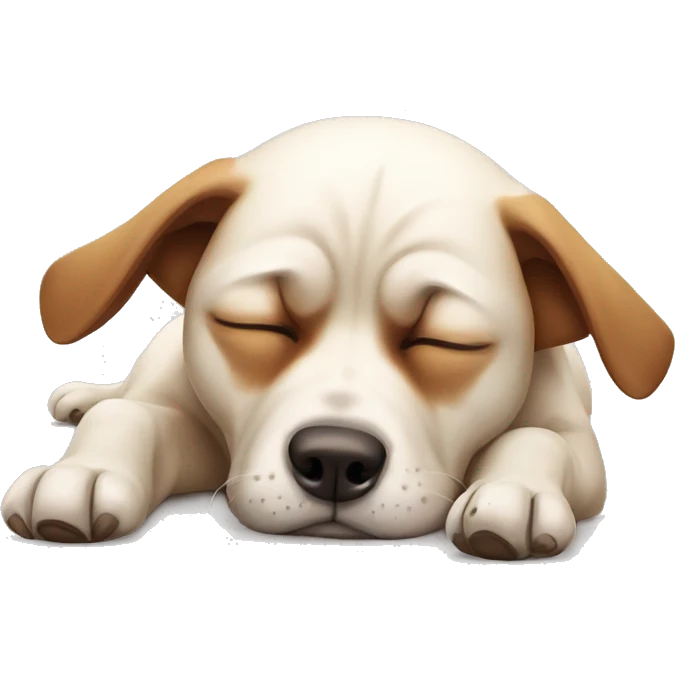 Exhausted dog sleepy emoji