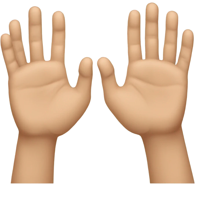 two russian hands "greeting" emoji
