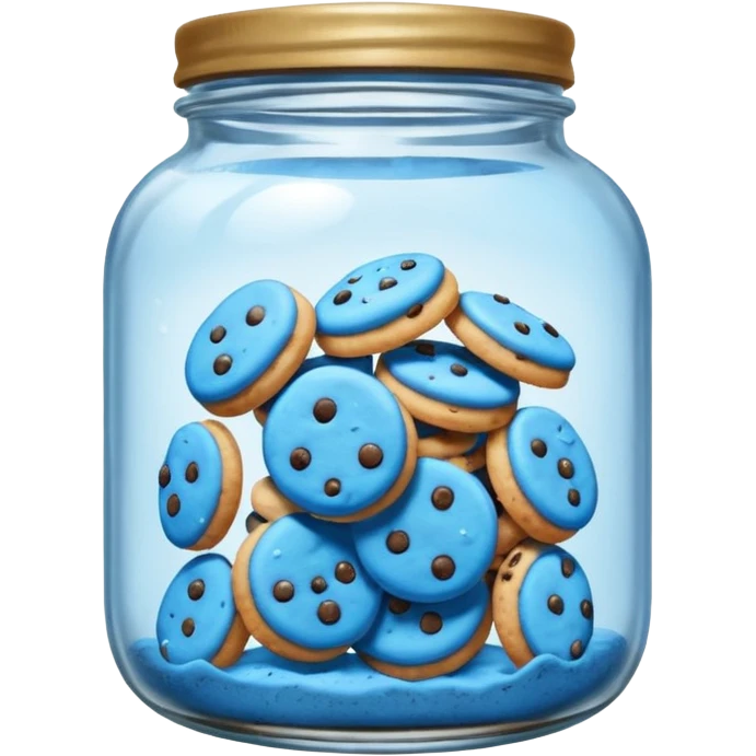 Blue cookies in a jar emoji