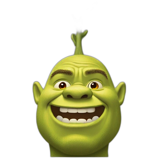 Shrek qui rigole emoji