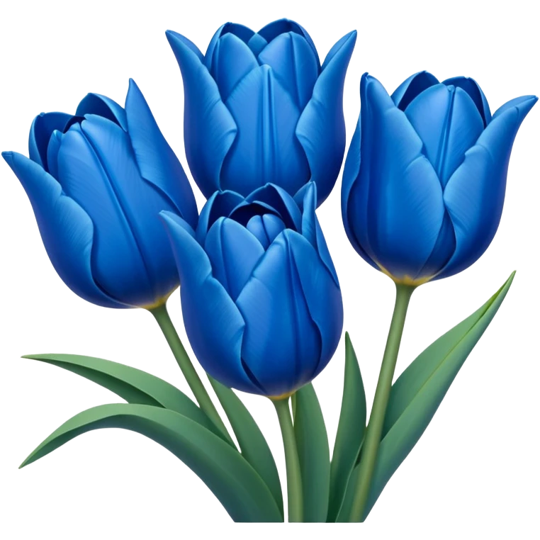 Blue tulips emoji