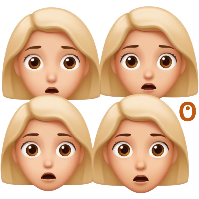 Face with mistake expression saying oops, followed by three girl symbols emoji