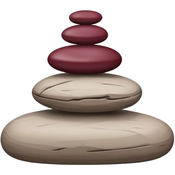 zen cairn stone Burgundy emoji
