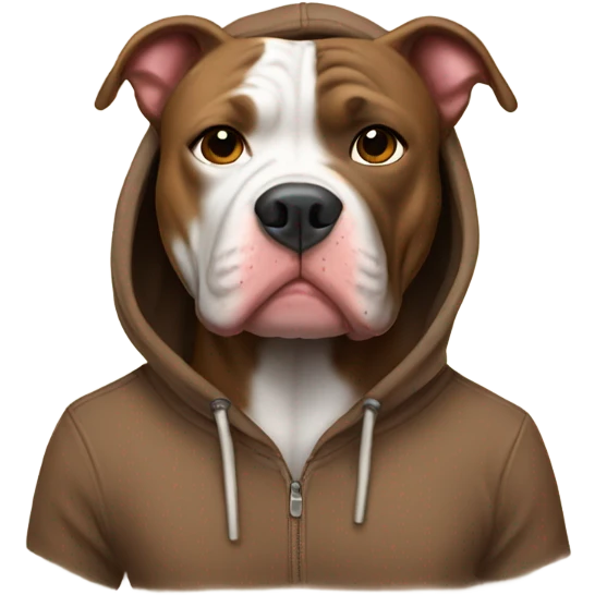 Pitpull wearing a bears hoodie  emoji