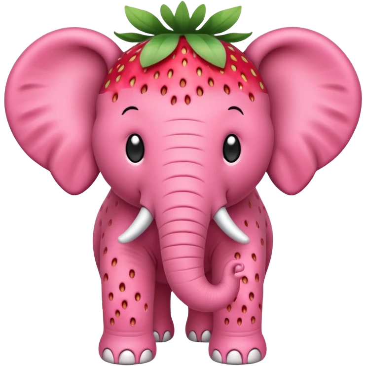 Strawberry elephant emoji