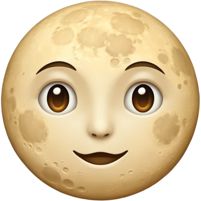 Beige moon on the sky background emoji