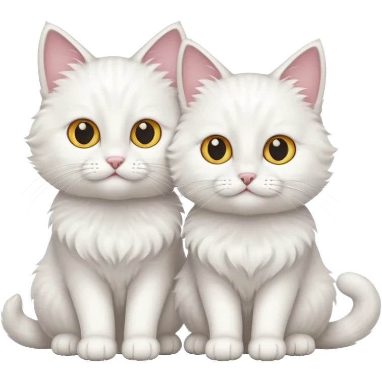 two white cats emoji