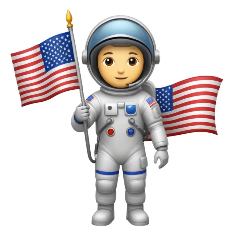 astronaut us flag emoji