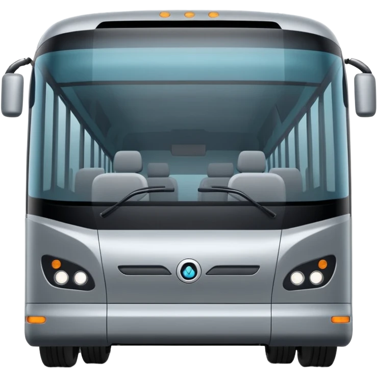 extra large gray Modern autonomous electric bus emoji