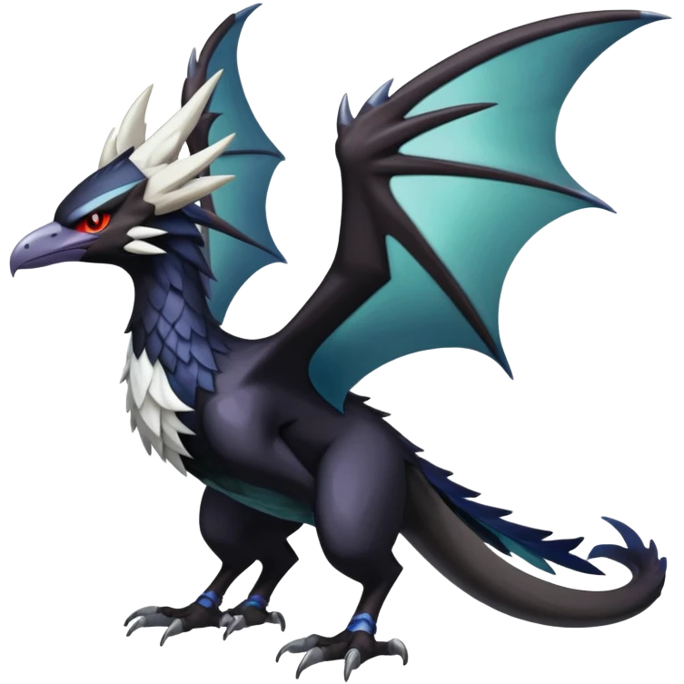 Shiny Dark Nargacuga-Silvally-Noivern-Hybrid (Full body) emoji