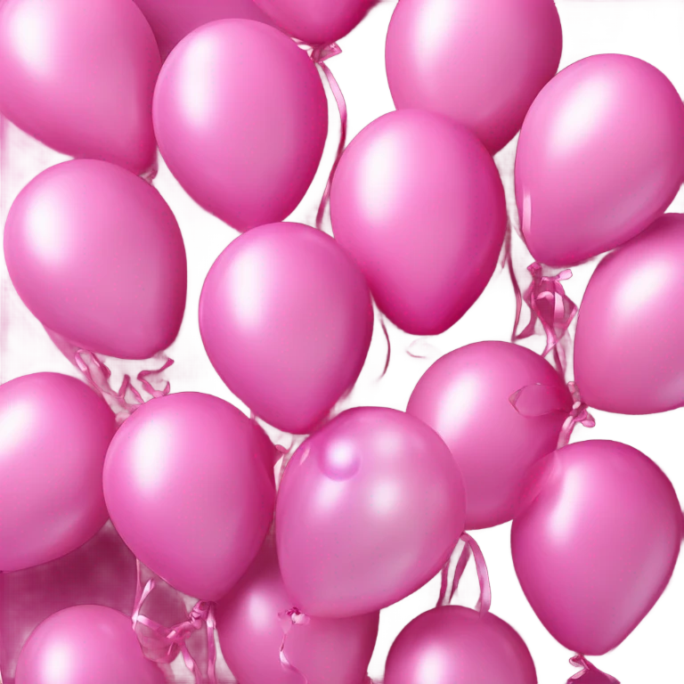 Birthday balloons pink emoji
