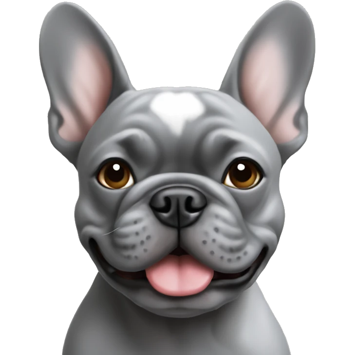 Grey French bulldog  emoji