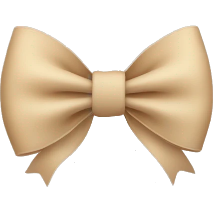 Beige bow emoji