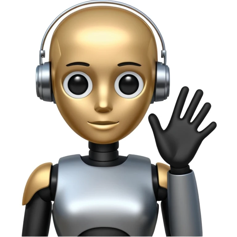 programming code bot (black background) emoji
