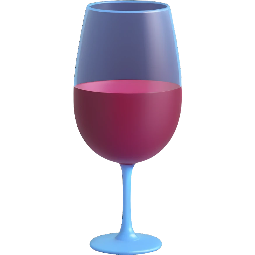 a wine glass in burgundy color emoji