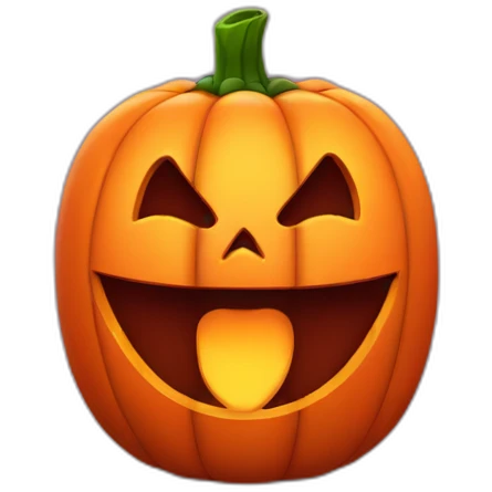 Jack-o’-lantern with lipstick emoji