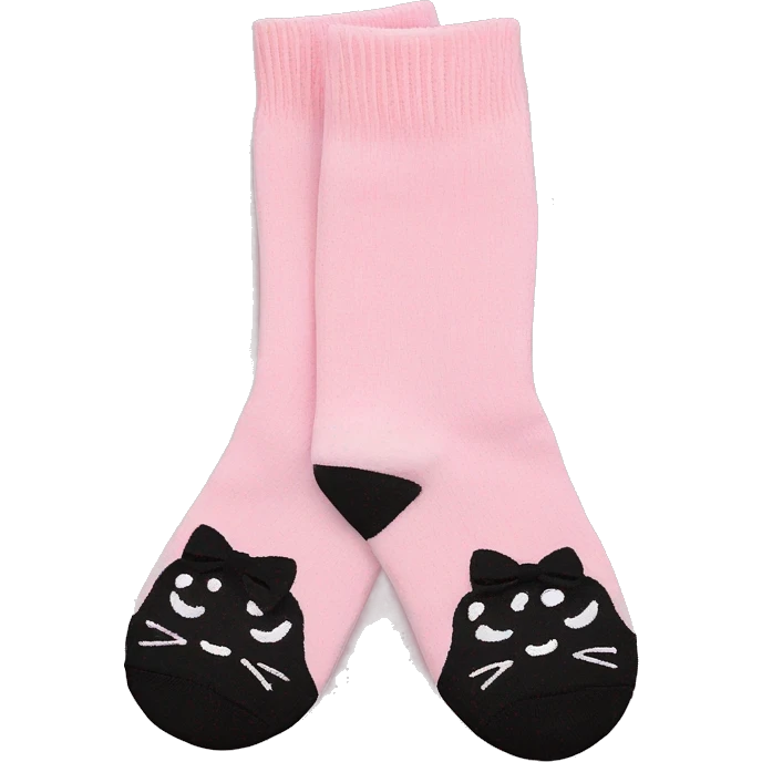 Pink bow socks small emoji