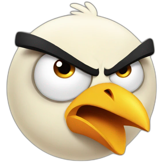 Angry bird emoji