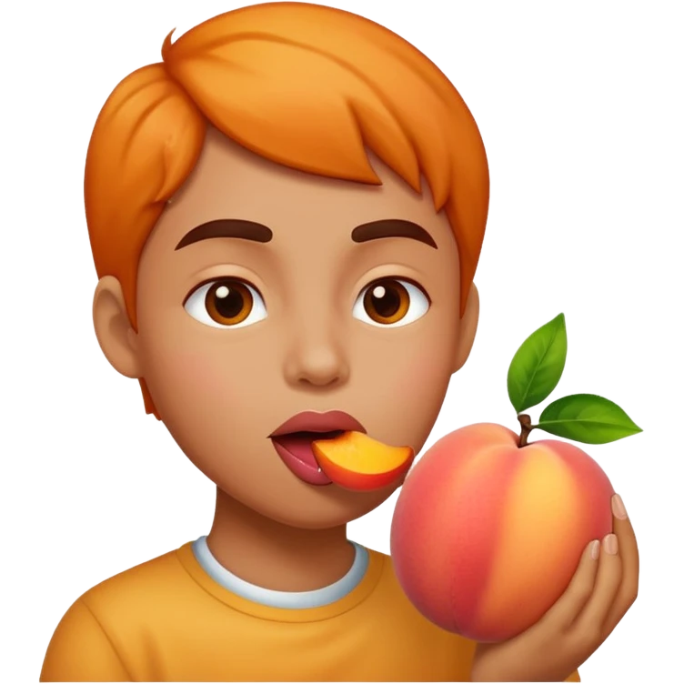 Me licking a peach emoji