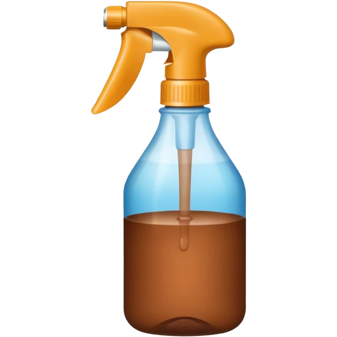 spray bottle brown colored emoji