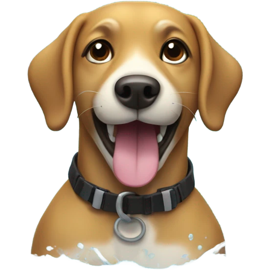 Dog swim emoji